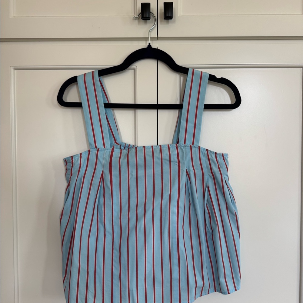 Striped Blue and Red Women's Top